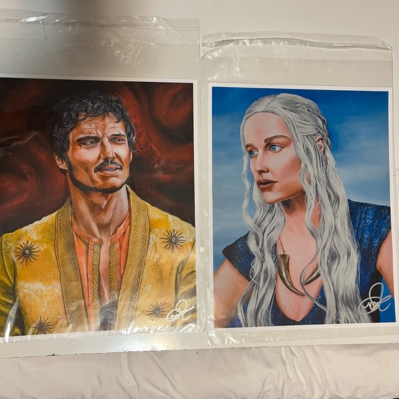 Signed prints of Game of Thrones characters. - Picture 2 of 6